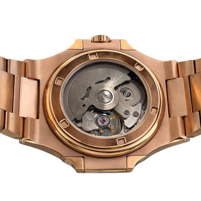 Nautiko - Kahverengi RoseGold Açık Mekanizma